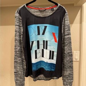 Scotch & Soda Black and Gray Graphic Top
